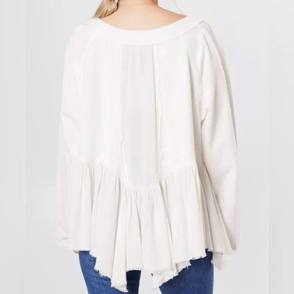 Free People Gold Duster Pullover, size S (with bonus FP tote bag) - Picture 3 of 12